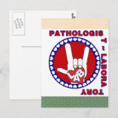 PATHOLOGIST SQUARE ASL LIEBE LOGO POSTKARTE (Vorne/Hinten)