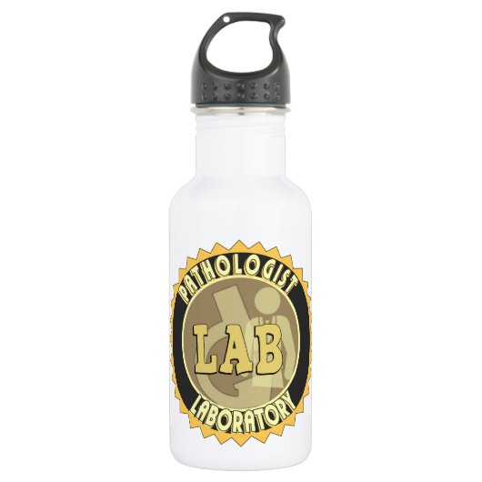 PATHOLOGISTISCHES ABZEICHEN-LOGO MEDIZINISCHES LAB TRINKFLASCHE (Vorderseite)