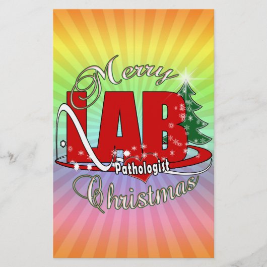 PATHOLOGISTISCHES CHRISTMAS-LABOR BRIEFPAPIER (Vorderseite)