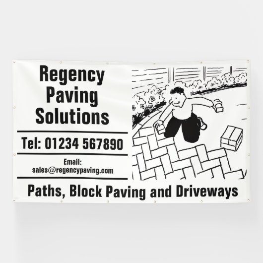 Paths, Block Paving and Driveways Banner (Horizontal)