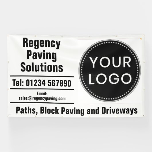 Paths, Block Paving and Driveways with Logo Banner (Horizontal)