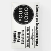 Paths, Block Paving and Driveways with Logo Banner (Vertikal)