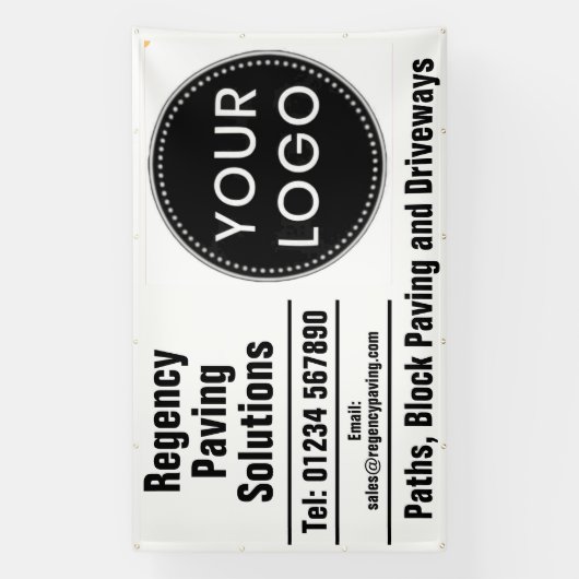 Paths, Block Paving and Driveways with Logo Banner (Vertikal)