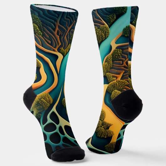 Paths of the Dreamland Socken (Gewinkelt)