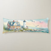 Pathway to the Lighthouse Coastal Cottage Seitenschläferkissen (Vorderseite)