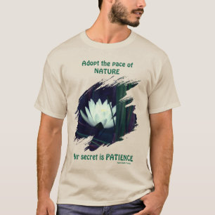 Patience Emerson Inspirierender Spruch Lotus T-Shirt