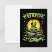 Patience Grasshopper Dankeskarte (Vorne/Hinten)