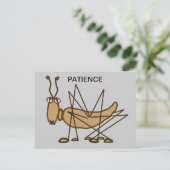 PATIENCE GRASSHOPPER POSTKARTE (Stehend Vorderseite)