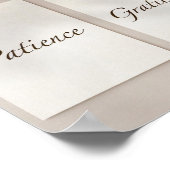 Patience, Gratitude, Reliance (3-Piece Set) Poster (Ecke)