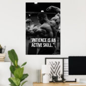 Patience Is an Active Skill Fitness Quote Poster (Heimbüro)