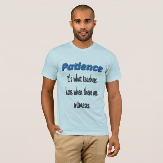 Patience Men's Light Blue T - Shirt (Vorne ganz)