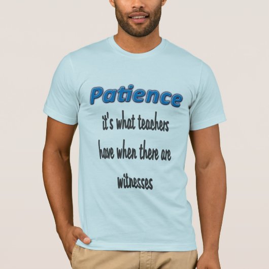 Patience Men's Light Blue T - Shirt (Vorderseite)