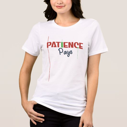 Patience Pays – Trader Mindset Typography Design Tri-Blend Shirt (Vorderseite)