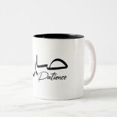 Patience Sabr Moderne arabische Kalligraphie ص ب ر Zweifarbige Tasse (VorderseiteRechts)