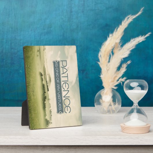 Patience Virtue Custom Foto Plaque Fotoplatte (Seite)