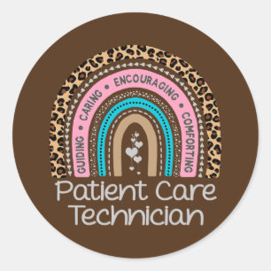Patient Care Technician Rainbow PCT Tech Nurse Runder Aufkleber