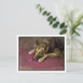 Patient Deutscher Schäferhund von Marino Lenci Postkarte (Stehend Vorderseite)