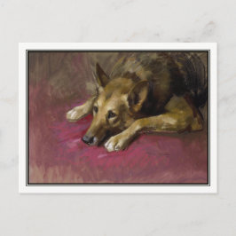 Patient Deutscher Schäferhund von Marino Lenci Postkarte