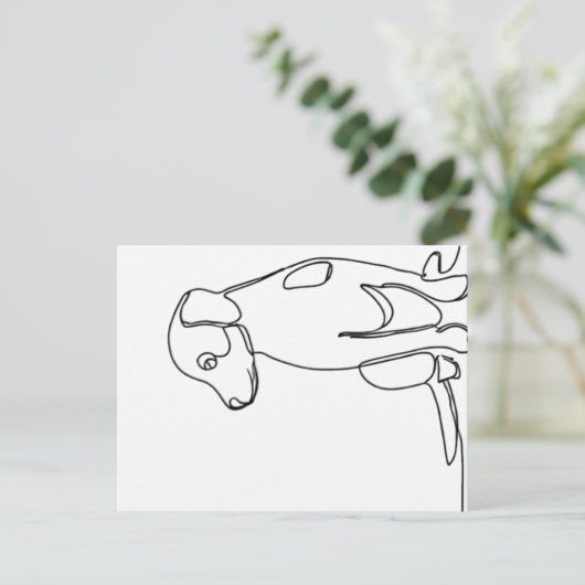 Patient Dog Postkarte (Stehend Vorderseite)