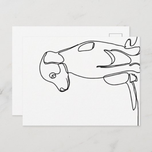 Patient Dog Postkarte (Vorne/Hinten)