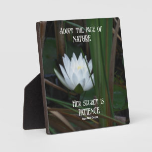 Patient Emerson Inspiration Zitat Lotus Fotoplatte