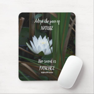 Patient Emerson Inspiration Zitat Lotus Mousepad
