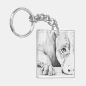 Patient Gewartet (anpassbar) Schlüsselanhänger (Vorderseite links)