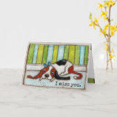 Patient Gewartet - Grußkarte Karte (Gelbe Blume)