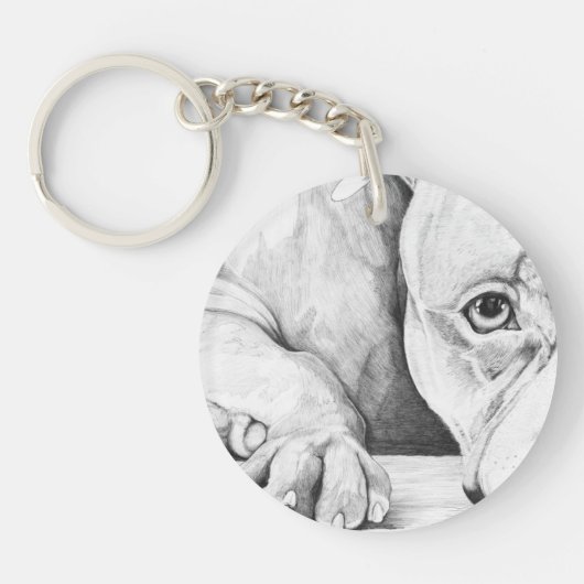 Patient Gewartet (Herzklopfen) Schlüsselanhänger (Vorderseite)