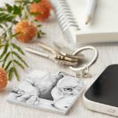 Patient Gewartet (Herzklopfen) Schlüsselanhänger (Vorderseite rechts)