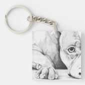 Patient Gewartet (Herzklopfen) Schlüsselanhänger (Vorderseite)