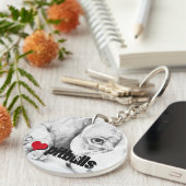 Patient Gewartet (Herzklopfen) Schlüsselanhänger (Vorderseite rechts)