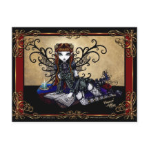 "Patient" Gotische Märchenpostkarte