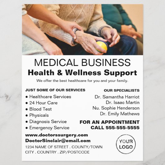 Patient & Krankenschwester, Allgemeinmediziner, Kr Flyer (Vorne)