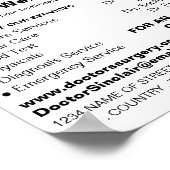 Patient & Krankenschwester, Allgemeinmediziner, Kr Poster (Ecke)