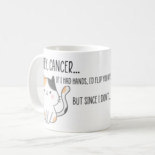 Patient mit sonnigen Krebserkrankungen, Katzen län Kaffeetasse (Vorderseite Links)