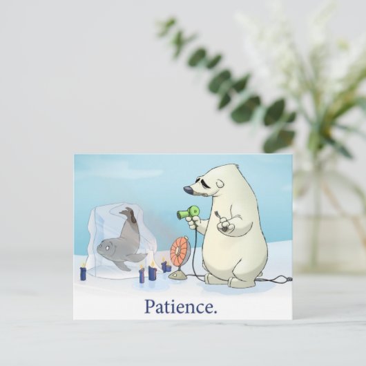 "Patient" Postkarte (Stehend Vorderseite)