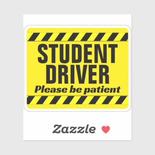 Patient-Treiber Warnung Bildung Decal Aufkleber (Blatt)