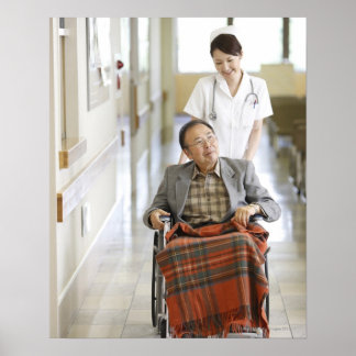 Patient und Krankenschwester Poster