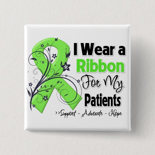 Patienten - Lymphom Ribbon Button (Vorderseite)