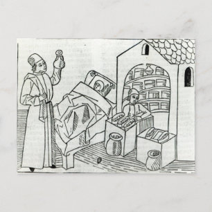 Patienten mit einem Arzt und Apotheker Postkarte