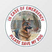 Patientensicherheit Warnhinweis Benutzerdefinierte Fensteraufkleber (Blatt)