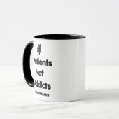 #PatientsNotAddicts Tasse (Vorderseite Links)