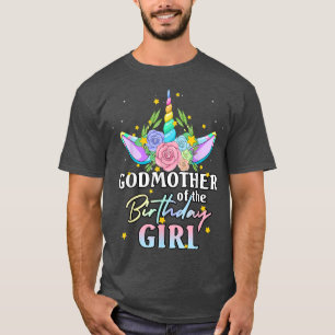 Patin der Geburtstagsfee Einhorn Regenbogen Matte T-Shirt