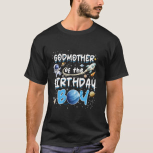 Patin des Geburtstagsjungen Astronauten Familien S T-Shirt
