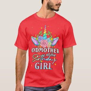 Patin des Geburtstagsmädchens Einhorn Regenbogen M T-Shirt