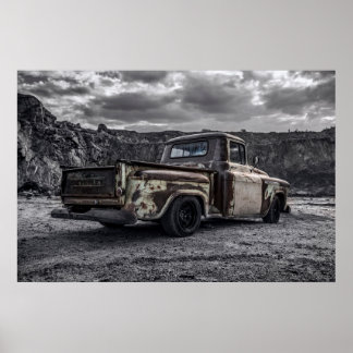Patina 1956 Chevrolet C10 angepasster Pickup-Truck Poster