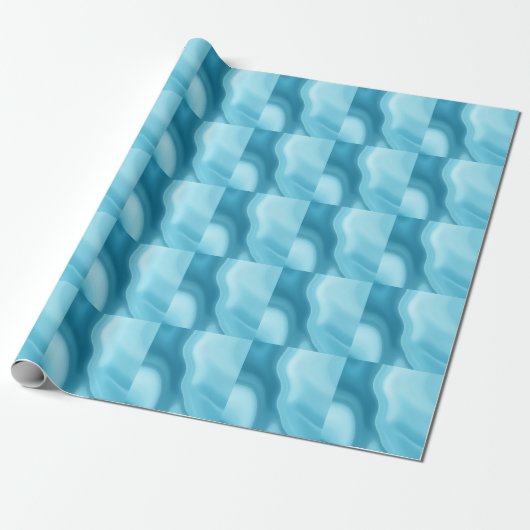 Patina Blau Sanfter Glow Gradient Abstract Geschenkpapier (Ungerollt)