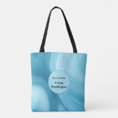 Patina Blau Sanfter Glow Gradient Abstract Tasche (Rückseite)