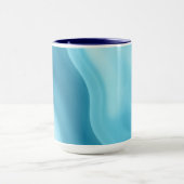 Patina Blau Sanfter Glow Gradient Abstract Tasse (Zentrum)